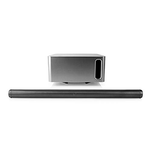 TronicXL - Barra de sonido premium 390 W + subwoofer Bluetooth mando a distancia + soporte 2.1 altavoz compatible con televisor Sony LG Medion Toshiba Grundig Philips Samsung Telefunken HiSense MAC