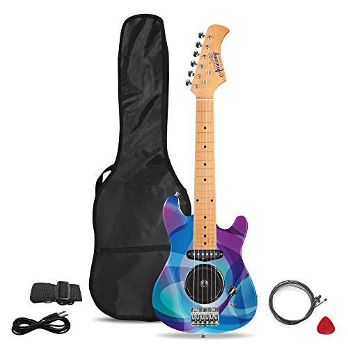 Academy of Music - Juego de guitarra eléctrica para principiantes con amplificador integrado y accesorios, varios diseños