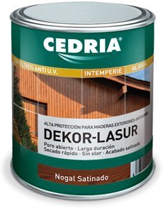 Lasur protector madera exterior al agua Cedria Dekor Lasur 750 ml (Pino)