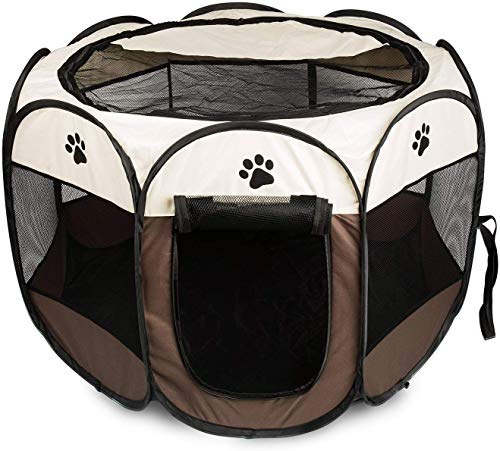 Mediawave Store – Tienda de campaña para perros o jaulas para animales pequeños, 76 x 58 cm, color beige