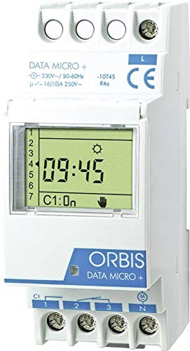 Orbis Data Micro Plus 230 V Interruptor horario Digital de Distribuidor, OB172012N