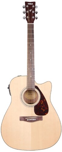 Yamaha FX370C - Guitarra acústica con cuerdas metálicas (pastillas piezoeléctricas, palisandro, tipo cutaway), color natural