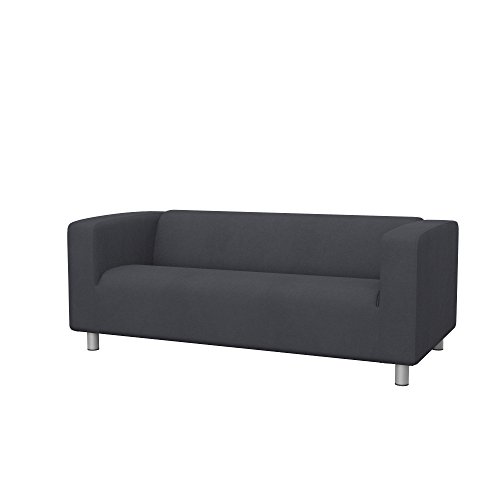 Soferia - IKEA KLIPPAN Funda para sofá de 2 plazas, Eco Leather Grey