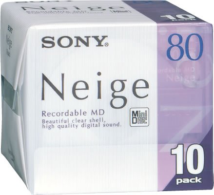 Sony MiniDisc 10MDW80CRX 10pieza(s) - CD-RW vírgenes (10 Pieza(s), 74 min, 72 x 5 x 68 mm, 18 g)