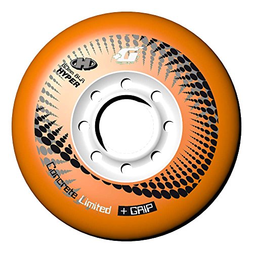 Hyper Concrete G Limited - Ruedas para patines en línea, 80 mm, color naranja (4 unidades)