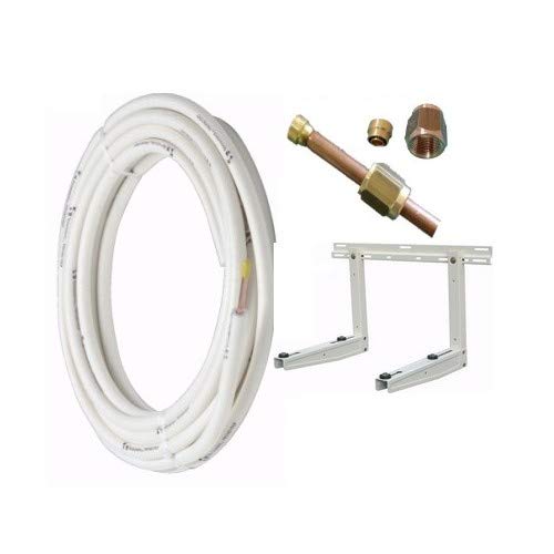 Kit de instalación de aire acondicionado Mono - Tubo de cobre de 10 m (6,35 mm + 9,5 mm) + soporte de hasta 80 kg