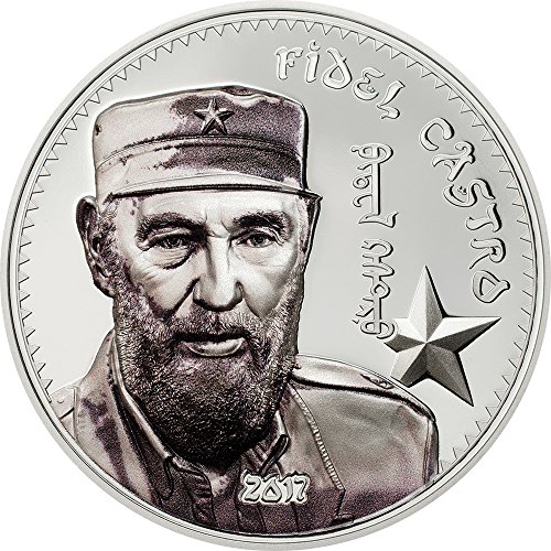 Power Coin Fidel Castro Cuba 1 Oz Moneda Plata 1000 Togrog Mongolia 2017