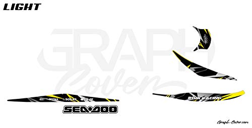 Kit Deco Light Jet Esquí Seadoo RXT 215 – RXT 255/2005 a 2009 Demoniac Gris Amarillo