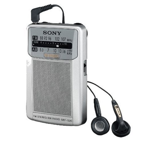 Sony SRFS26S - Radio portátil Am/FM, Plateado