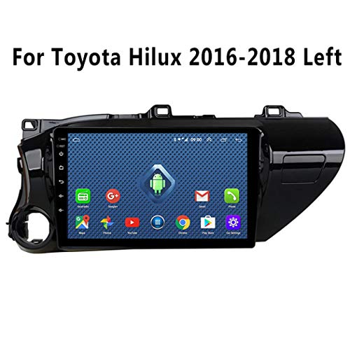 Sistema de navegación GPS, pantalla táctil templada 2.5D estéreo de Android 8.1 de 10.1 pulgadas Para Toyota Hilux 2016-2018 Reproductor multimedia para coche,4g+wifi 2g+32g