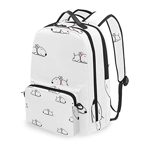 Mochila con bolsa cruzada desmontable, bonita mochila para ordenador de Bull Terrier, bolsa de libro para viajes, senderismo, acampada