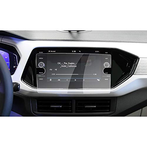 RUIYA Protector de Pantalla de Vidrio Templado para 2019 Volkswagen T‑Cross Sistema de navegación,Crystal Clear HD película Protectora-8 Pulgadas