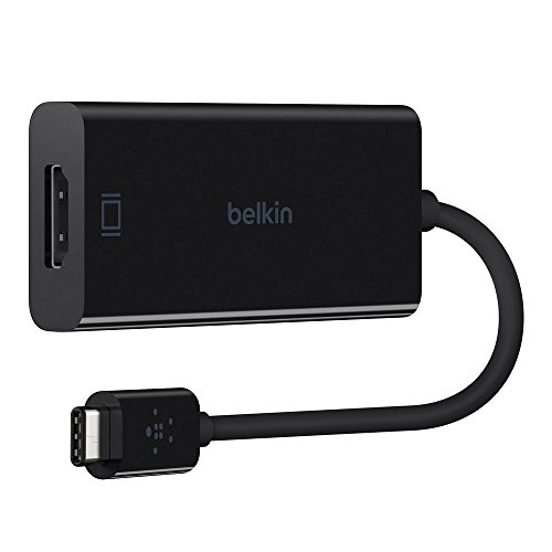 Belkin F2CU038BTBLK - Adaptador de USB-C a HDMI, 4k a 60 Hz, resolución 4096 x 2160, Negro (Compatible con iPad Pro)