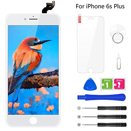 BuTure Pantalla para iPhone 6S Plus, 5.5 " Blanco Pantalla Táctil LCD con herramientas de reparación y protector de pantalla