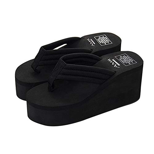 Fannyfuny_Zapatos de Verano Sandalias de Verano Sandalias Mujer Cuña Zapatillas de Estar por casa Sandalias y Chancletas de Plataforma de Playa Zapatos de Verano Flip Flops (5-8cm)