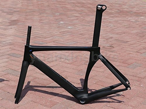 yuanxingbike 317 # Toray Cuadro de Carbono Full Carbon 3 K Brillante para Bicicleta de Carretera Marco 50 cm Tenedor sillín Asiento móvil Enchufe BB