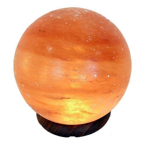 BOSALLA Lámpara de Sal en forma de Sol o Planeta, Diámetro 15 cm, 3 - 4 kilos Incluye Cable y bombilla
