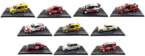 Générique Set of 10 Rally Cars WRC 1/43 Ixo: VW FIAT Toyota Renault Citroen Mitsubishi Suzuki Lancia Datsun (Lot1)