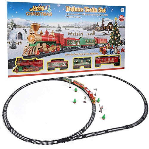 Juguete Educativo del Tren, Estilo de Navidad Juguete de Via de Tren Electrico Puzzle Model DIY Kid Toy