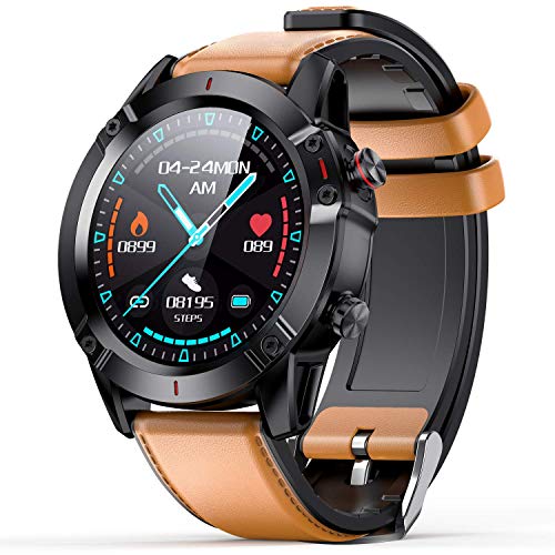 AGPTEK Smartwatch, Reloj Inteligente con Control de Oxígeno/presión Arterial/Monitoreo del Sueño, Pulsera Actividad de Fitness IP68 con Correa Repuesta para Hombre Mujer