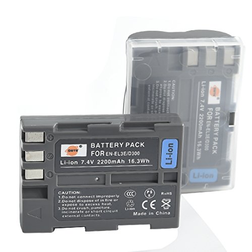 DSTE® 2x EN-EL3e Li-ion Batería para Nikon D30, D50, D70, D70S, D90, D80, D100, D200, D300, D300S, D700