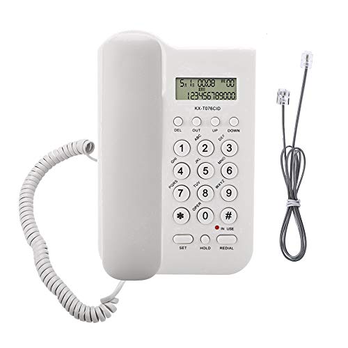 Landline Teléfono montado en la Pared telefono de pared con cable identificador de Llamadas para Oficina en casa 