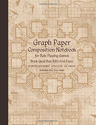 Graph Paper Composition Notebook for Role Playing Games: Blank Quad Rule RPG Grid Paper (Dungeon Map RPG Game Series)