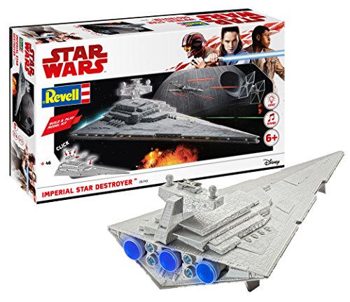 Revell with Lights & Sounds Wars Imperial Star Destroyer Kit de Plug-in Simple con luz y Sonido. armar y Jugar (06749)