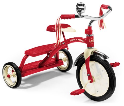 Radio Flyer Classic Dual Deck triciclo, color rojo (48034)