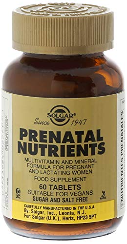 Solgar® Nutrientes Prenatales para embarazo y lactancia - 60 comprimidos