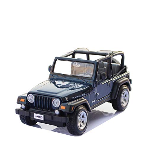 LIUCHANG Modelo del Coche 1: 24/1: 27 Jeep Wrangler tragante Abierto Modelo de Coche de Puerta de Coche se Puede Abrir el Motor se Puede Abrir la colección colección Modelo (Color: Azul