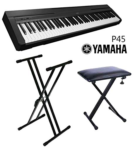 YAMAHA P45 Piano Digital + Soporte + Banqueta