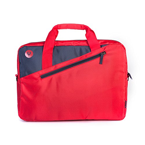 MONRAY Maletín para portátil Ginger Rojo, maletín para Ordenador de 15.6” con Bolsillo Exterior, Color Rojo…