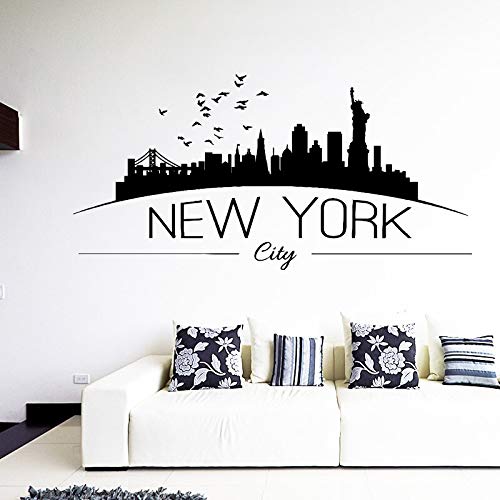 jtxqe Cama De La Ciudad De Nueva York Adhesivo Decorativo para Pared DIY Wallpaper Utilizado para El Arte De La Calcomanía del Hogar De La Oficina M 20cm X 40cm