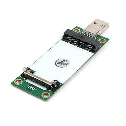 LeHang Mini PCIe Tarjeta WWAN a USB Adaptador Ranura de SIM, Mini PCI Express WWAN/LTE / 4G Convertidor de probador de módulos, Soporte 30 mm 50 mm Tarjeta de Red de área Amplia inalámbrica