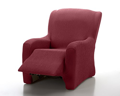 textil-home - Funda de Sillón Elástica Relax Completo Marian, Funda para Sofa - Tamaño 1 Plaza Desde 70 a 100Cm. Color Rojo