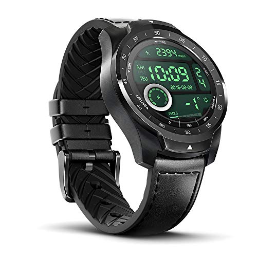 Ticwatch Pro 2020 - Smartwatch, 1GB RAM, Pantalla en Capas para Larga duración de la batería, NFC, 24H frecuencia cardíaca, GPS, Seguimiento del sueño, Música, IP68 Compatible con Android, iOS