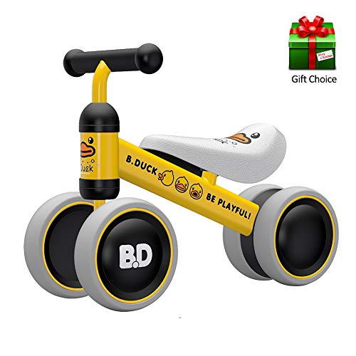YGJT Bicicleta sin Pedales 1 Año Juguetes Bebes - Triciclos Bebes- Correpasillos Bebes 1 Año Regalo para 1 Año (Pato Amarillo)