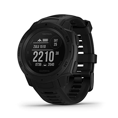 Garmin Instinct - Tactical Reloj con GPS para Actividades Al Aire Libre (Resistencia Frente a Golpes y Agua, Carcasa de Polímero Reforzado), Negro