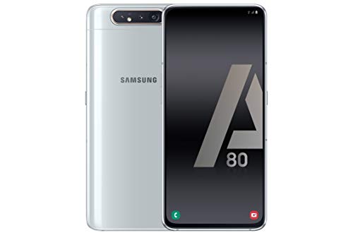 Samsung Galaxy A80 Smartphone de 6.7" FHD+ (Pantalla Infinita, 8 GB RAM, 128 GB ROM, versión española), Color Plata
