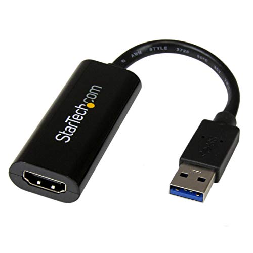 StarTech.Com USB32HDES Adaptador Gráfico Conversor USB 3.0 A HDMI - Cable Convertidor Compacto de Vídeo, Delgado, Negro