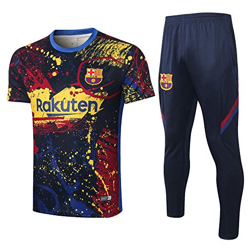Uniforme de Entrenamiento de fútbol Club Uniformes de fútbol Camisetas y Pantalones de Manga Corta Transpirables y de Secado rápido-Photo_Color_XXL