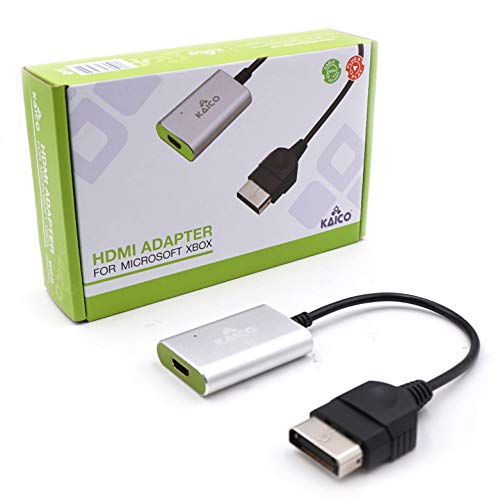 Kaico - Adaptador de cable HDMI para consola Xbox original - Convertidor HDMI clásico - OG Xbox - Compatible con todas las resoluciones de Xbox - Adaptador Xbox original - Cable HDMI original