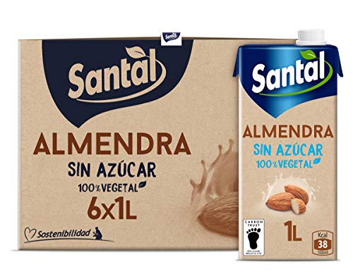 Santal Bebida Vegetal de Almendra sin Azúcar - pack 6 x 1Lt