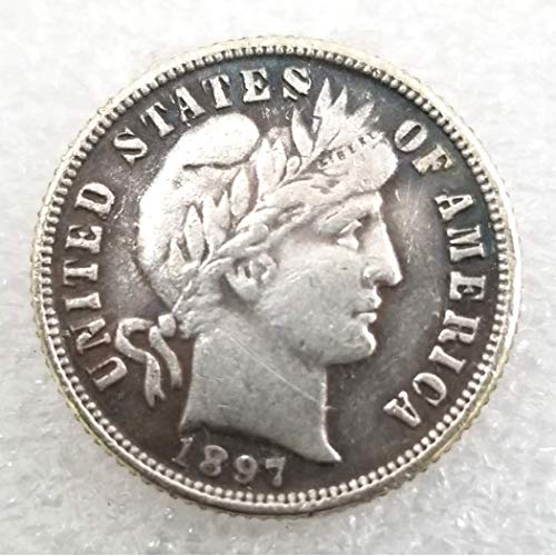 LKTingBax 1897 Liberty One-DIME US Monedas – Moneda de níquel conmemorativa estadounidense, moneda de dólares morganos, hobo de níquel para papá, amigos/marido haciendo la vida más fácil