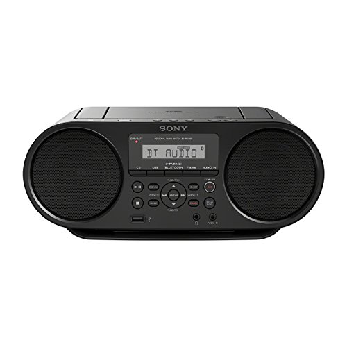 Sony  ZS-RS60BT - Radio Boombox CD de 4W (estéreo, USB, Bluetooth, NFC ), negro