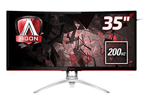 AOC Agon AG352QCX - Monitor 35" Curvo QHD 2K (resolución 2560 x 1080 Pixels, Contraste 2000:1, 4 ms, FreeSync, FlickerFree, LowBlue, Altavoces, VESA, HDMI, Displayport)