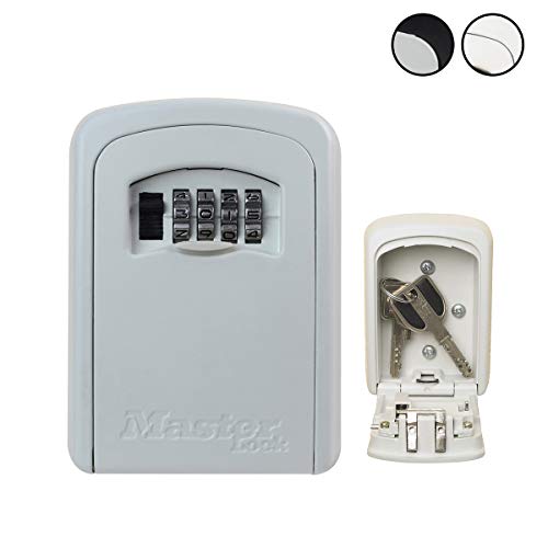 MASTER LOCK Caja fuerte para llaves [Mediana] [Montaje mural] [Blanco] - 5401EURDCRM - Caja de seguridad