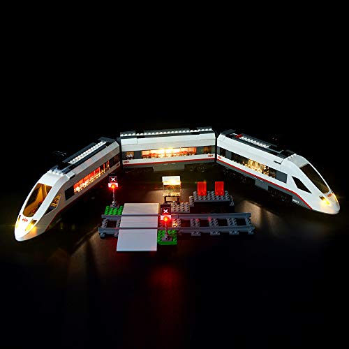 BRIKSMAX Kit de Iluminación Led para Tren De Pasajeros De Alta Velocidad -Compatible con Ladrillos de Construcción Lego Modelo 60051 -Juego de Legos no Incluido