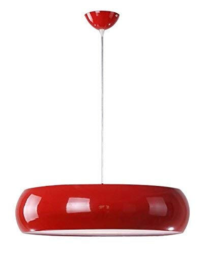 Lámpara Iluminación colgante moderna nordica Rosca E27 para el Restaurante Dormitorio Sala de Estudio Loft Pasillo 45 cm diámetro color rojo 45209